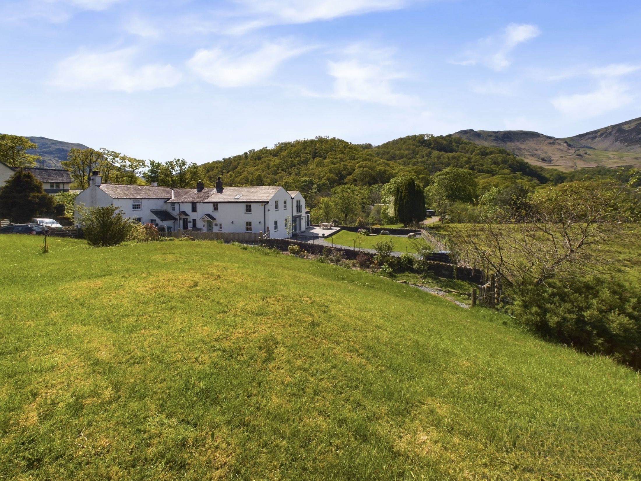 Borrowdale Cottage and surrounding valley
